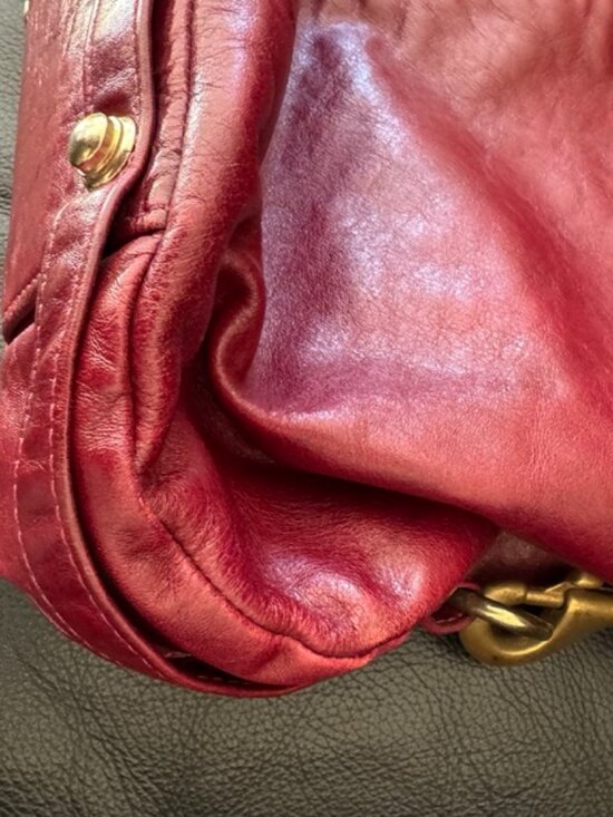 Auth Rebecca Minkoff Red Wine Leather Nikki Hobo Bag - Picture 8 of 10